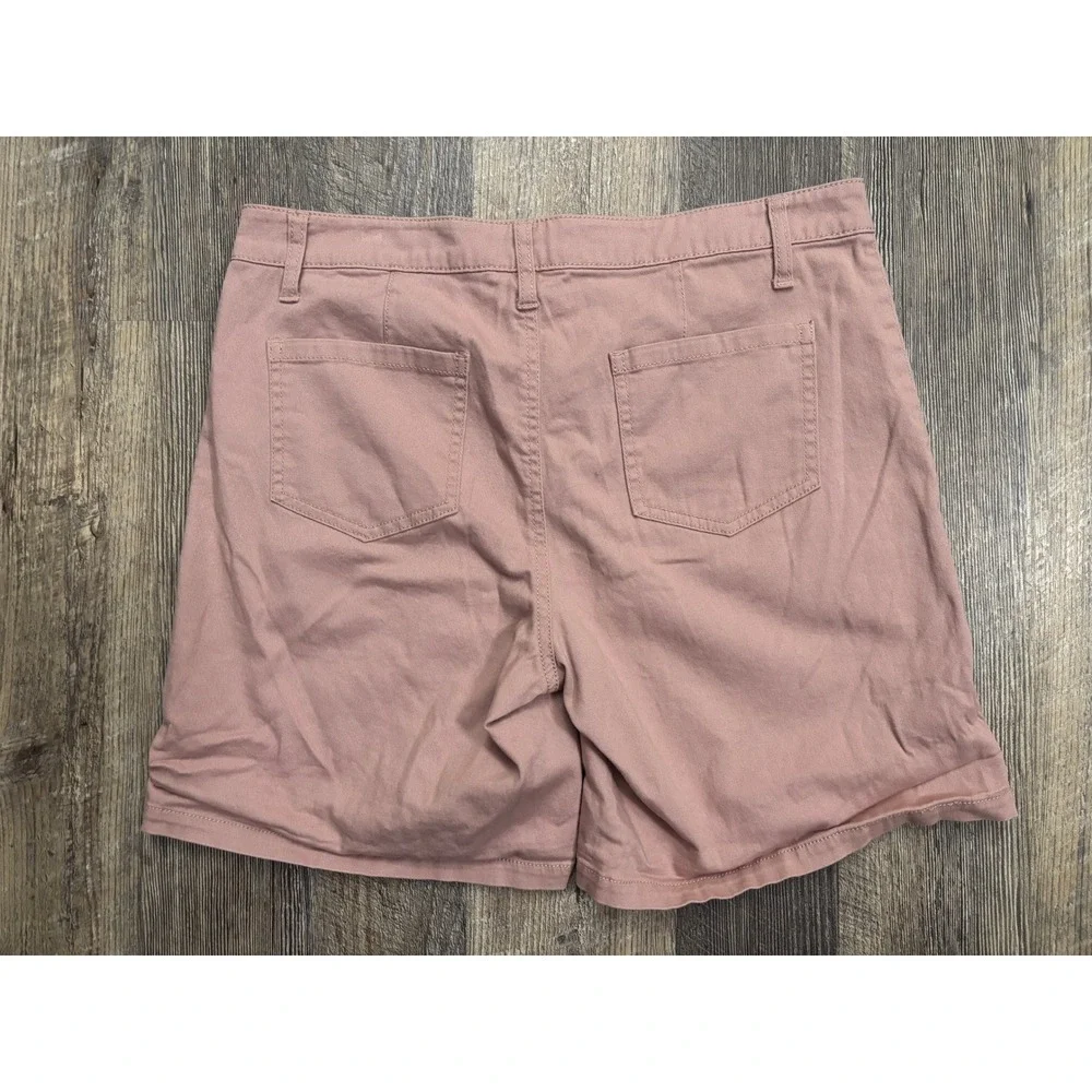 Jones New York Womens Pink Utility Shorts Size 10 Dusty Rose Cotton Blend 6in